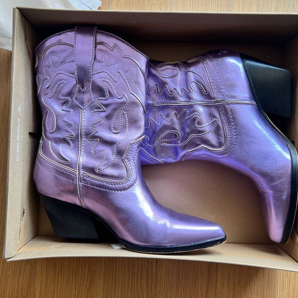 Dolce Vita Shoes - Dolce Vita Metallic Purple Heeled Boots